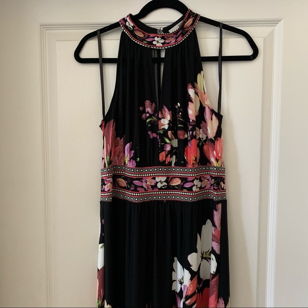 Black floral maxi dress